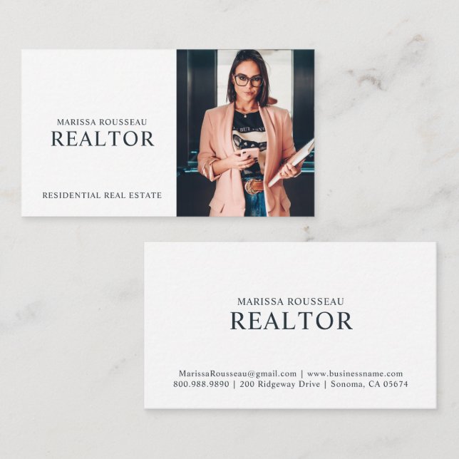 Carte de visite de photographe immobilier pour age (Devant / Derrière)