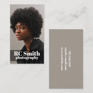 Carte de visite de photographe moderne