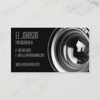Carte de visite de photographie de base (Noir)