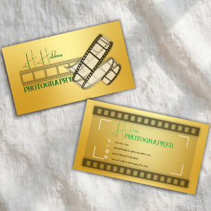 Carte de visite de photographie en or de luxe