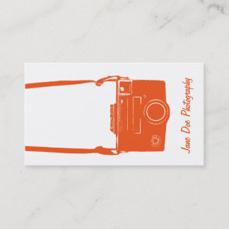 Carte de visite de photographie orange brillant