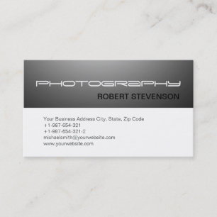 Carte de visite de photographie simple moderne
