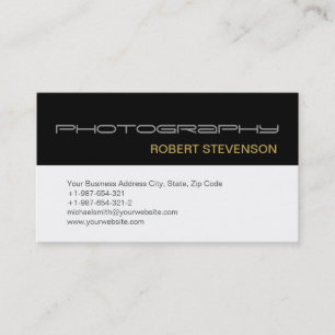 Carte de visite de photographie simple moderne