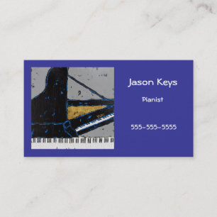 carte de visite de pianiste avec grand frais