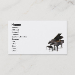 Carte de visite de piano