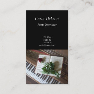 Carte de visite de piano
