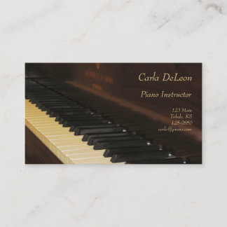 Carte de visite de piano