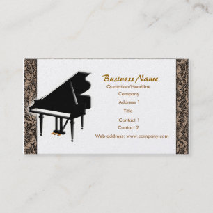 Carte de visite de piano à queue