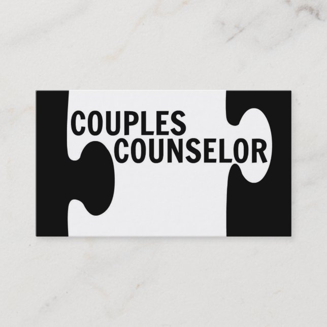 Carte de visite de pièce de puzzle de conseiller e (Devant)
