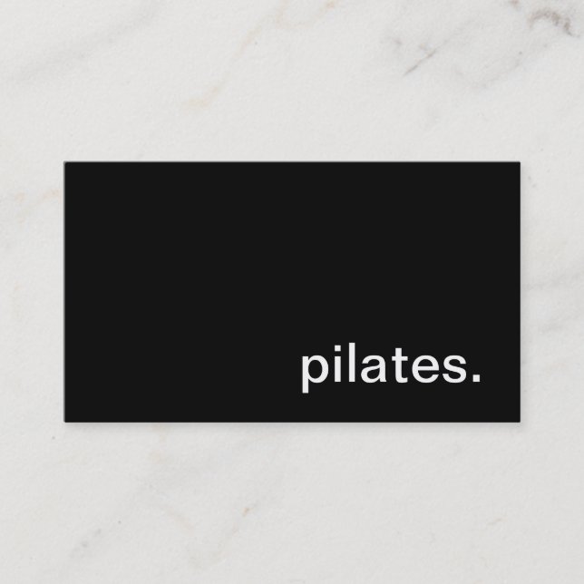 Carte de visite de Pilates (Devant)