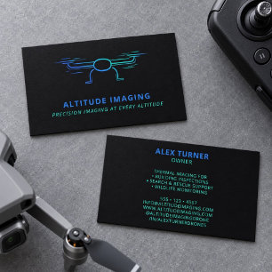 Carte de visite de pilote de drone UAV Photographi