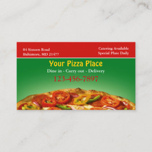 Carte de visite de pizza