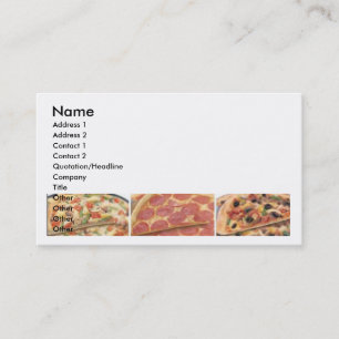 Carte de visite de pizza