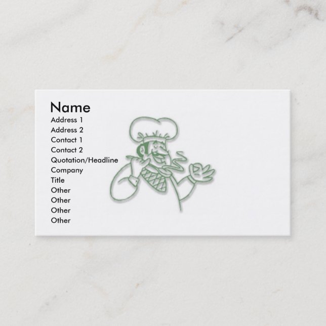 Carte de visite de pizza (Devant)