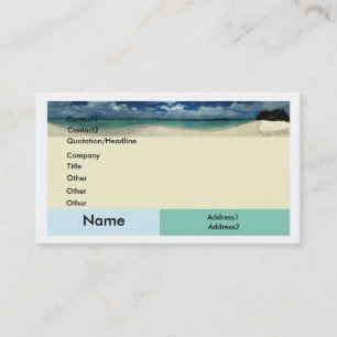 Carte de visite de plage