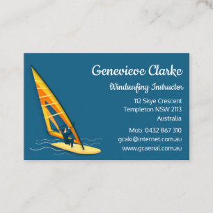 Carte de visite de planche à voile