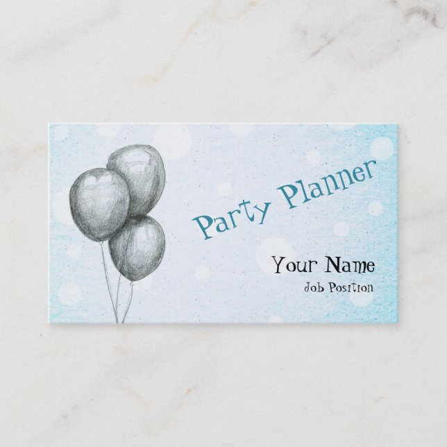 Carte de visite de planification de parti (Devant)