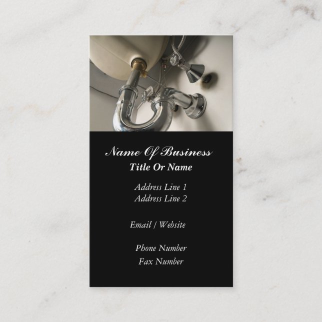 Carte de visite de plombiers (Devant)