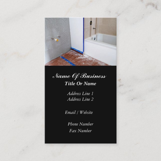 Carte de visite de plombiers (Devant)