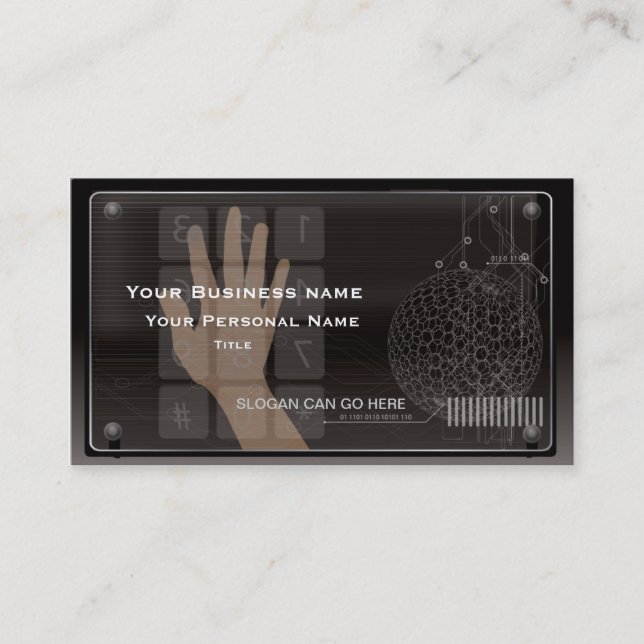 Carte de visite de pointe de technologie (Devant)