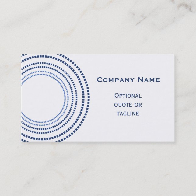 Carte de visite de points Carrés funky, Royal Blue (Devant)