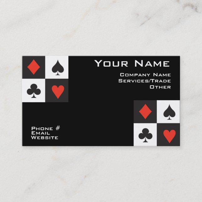Carte de visite de poker (Devant)