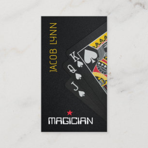 Carte de visite de poker magicien