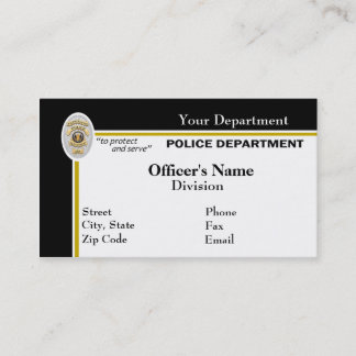 Carte de visite de police