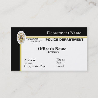 Carte de visite de police