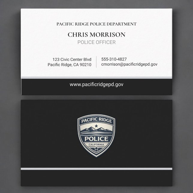 Carte de visite de policier logo de maintien de l' (Créateur téléchargé)