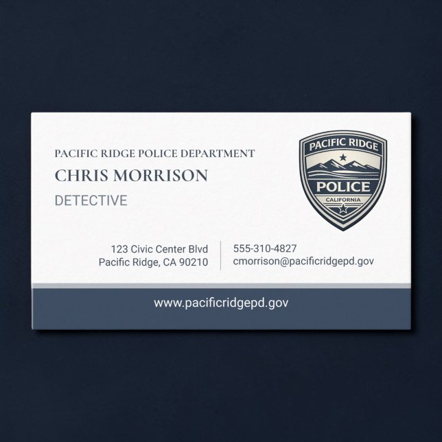 Carte de visite de policier pour la police (Créateur téléchargé)