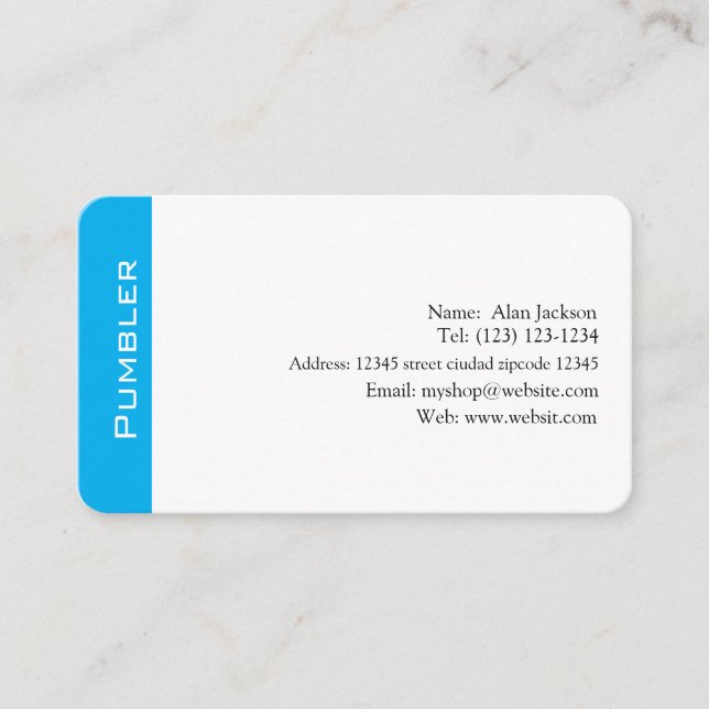 carte de visite de pompe modifiable (Devant)