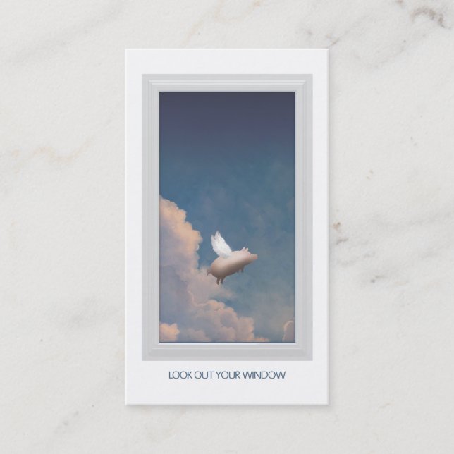 carte de visite de porc volant (Devant)