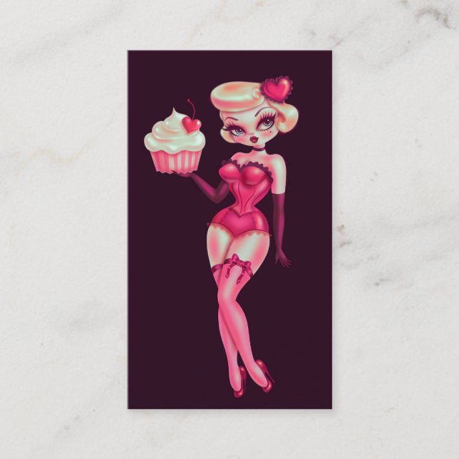 Carte de visite de poupée Cupcake (Devant)