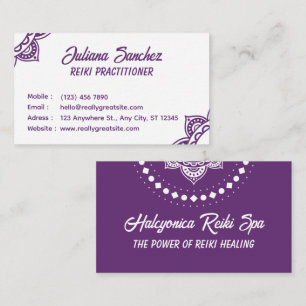 Carte de visite de praticienne en Reiki décorative
