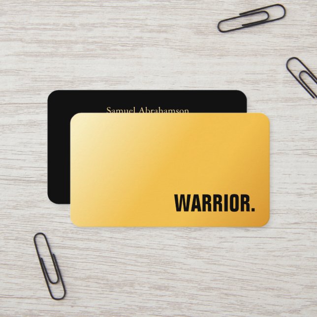 Carte de visite de Premier Faux Gold pour les arts (Devant/Arrière en situation)