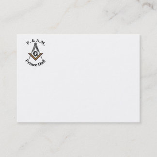 Carte de visite de prince Hall