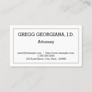 Carte de visite de procureur personnalisable et mi