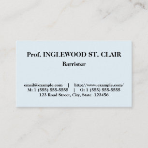 Carte de visite de procureur professionnel minimal