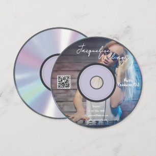 Carte de visite de producteur de musique rétro CD 