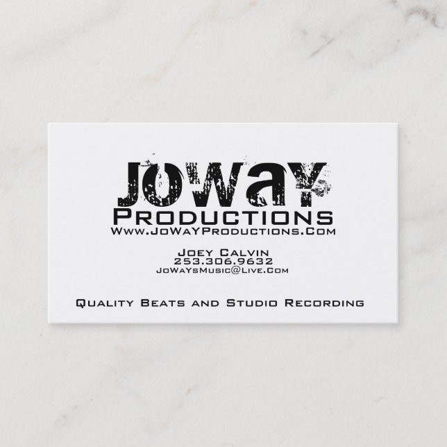 Carte de visite de productions de JoWaY (Devant)