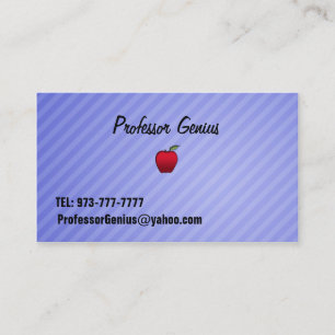 Carte de visite de professeur