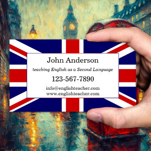 Carte de visite de professeur d'anglais