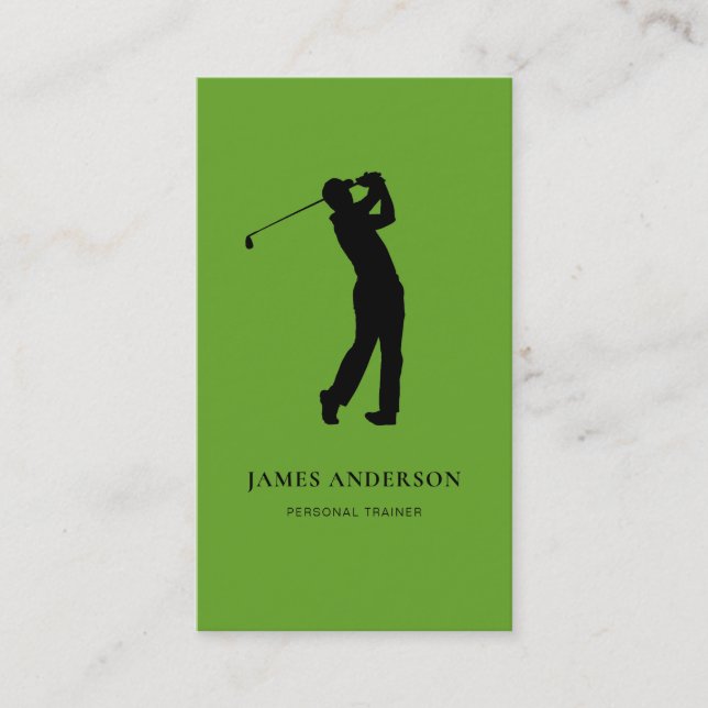 Carte de visite de professeur de golf coach (Devant)