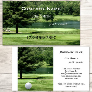 Carte de visite de professeur de golf ou d'entraîn