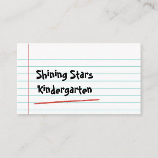 Carte de visite de professeur de maternelle modern