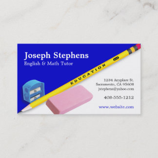 Carte de visite de professeur, de mentor ou de