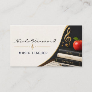 Carte de visite de professeur de musique