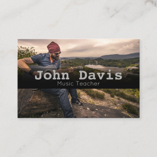 Carte de visite de professeur de musique (Devant)