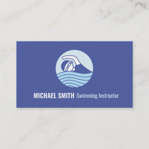 Carte de visite de professeur de natation moderne